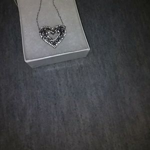 Diamond and Amethyst Heart Necklace